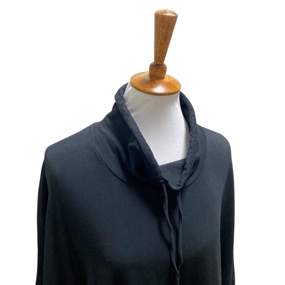 J.Jill PureJill Modal Blend Super Soft Poncho Black Size M/L Coastal Fall Boho - Picture 8 of 15